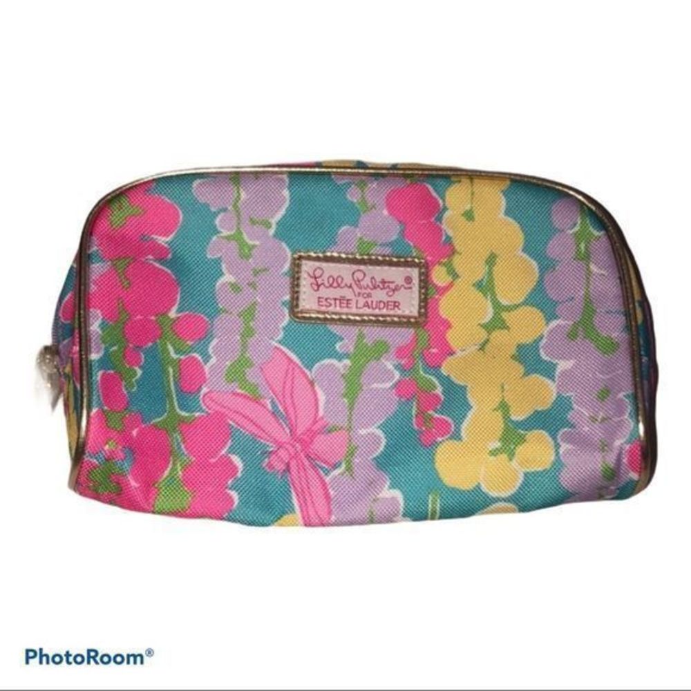 Lilly Pulitzer x‎ Estée Lauder snapdragon cosmetic pouch